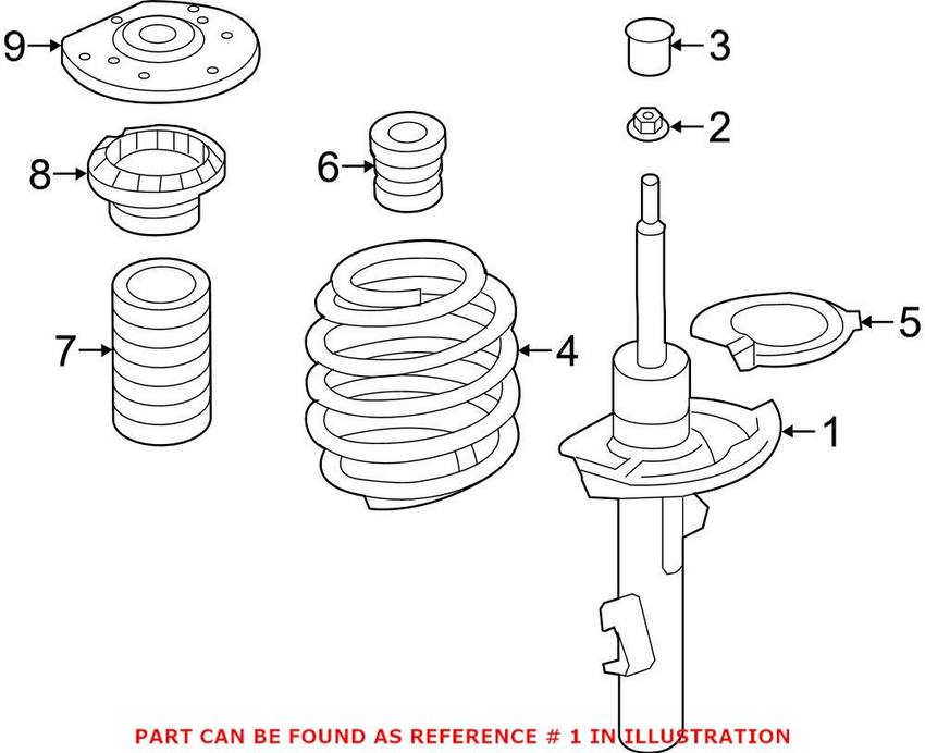 Volvo Strut Assembly - Front Driver Side 31323216